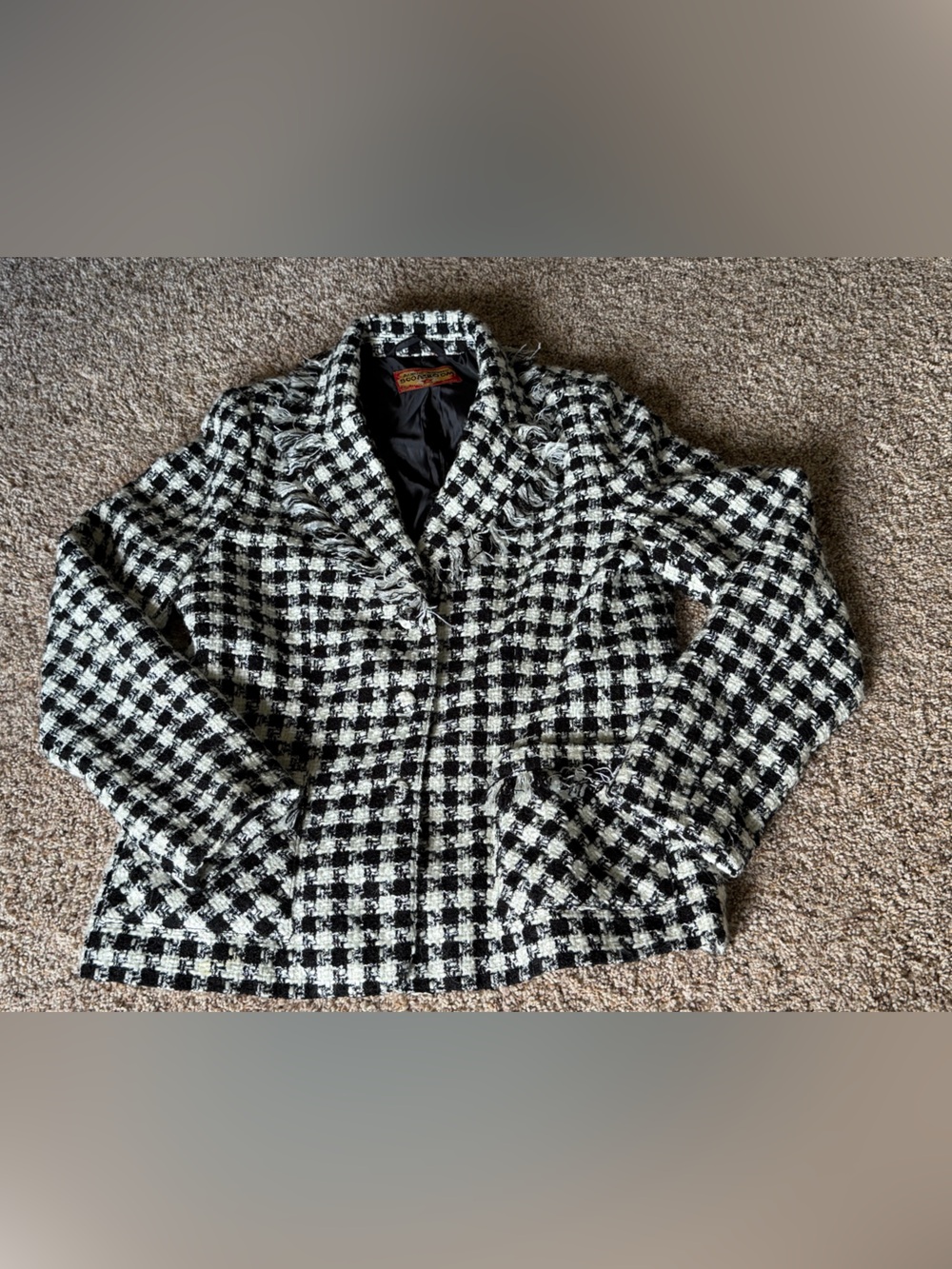 Vintage Y2K era Handstooth Tweed Blazer
